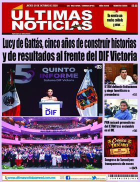 Portada de la edición impresa